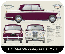 Wolseley 6/110 MkII 1961-64 Place Mat, Small